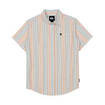 Boys 8-20 Quiksilver Apero Striped Classic Short Sleeve Shirt