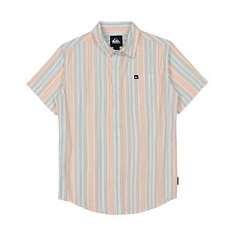 Boys 8-20 Quiksilver Apero Striped Classic Short Sleeve Shirt