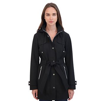 Women's Sebby Collection Zip Front Softshell Trench Coat
