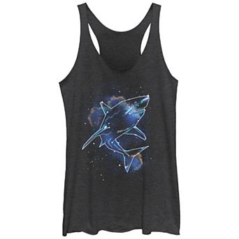 Juniors' Shark Galaxy Racerback Tank Top