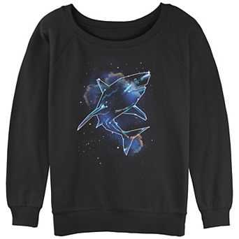 Juniors' Shark Galaxy Graphic Pullover