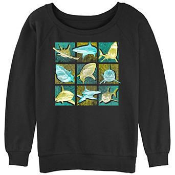 Juniors' Shark Portraits Graphic Pullover