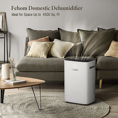 Fehom 4500 Sq. Ft. 50 Pint Dehumidifier with Drain Hose for Home and Basement