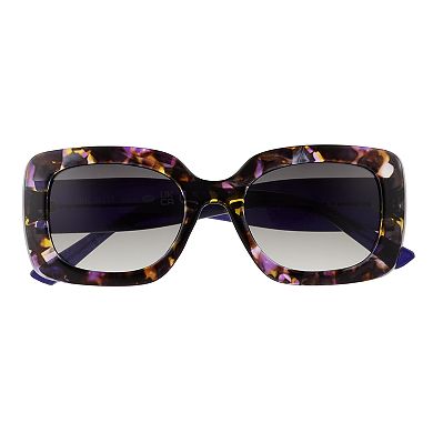 Women's Nine West 51mm Gradient Rectangle Sunglasses