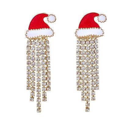 Santa hat earrings outlet