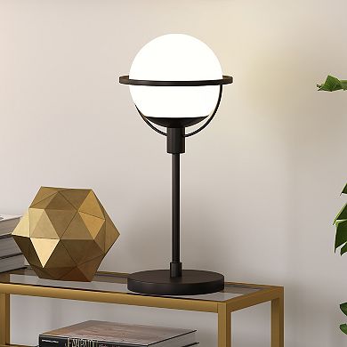 Finley & Sloane Cieonna 21-in. Globe & Stem Table Lamp with Glass Shade