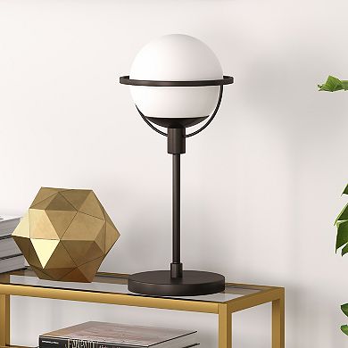 Finley & Sloane Cieonna 21-in. Globe & Stem Table Lamp with Glass Shade