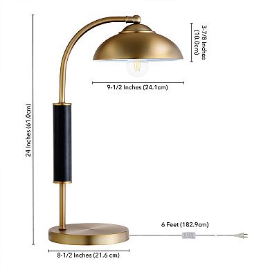 Finley & Sloane Denton 24-in. Two-Tone Table Lamp with Metal Shade