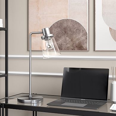 Finley & Sloane Granville 21-in. Table Lamp with Glass Shade