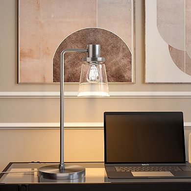 Finley & Sloane Granville 21-in. Table Lamp with Glass Shade