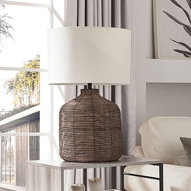 Finley & Sloane Jolina Tall Oversized Rattan Floor Lamp
