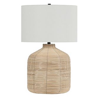 Finley & Sloane Jolina Tall Oversized Rattan Floor Lamp