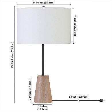 Finley & Sloane Killian Limed Oak Table Lamp