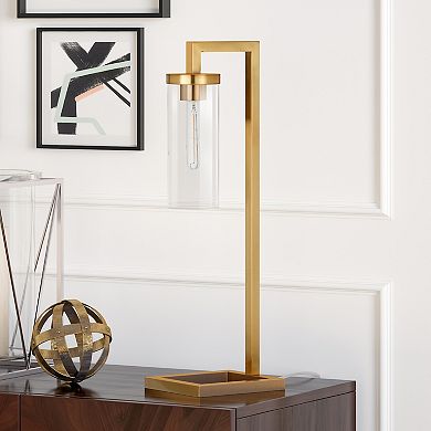 Finley & Sloane Malva 26-in. Table Lamp with Glass Shade