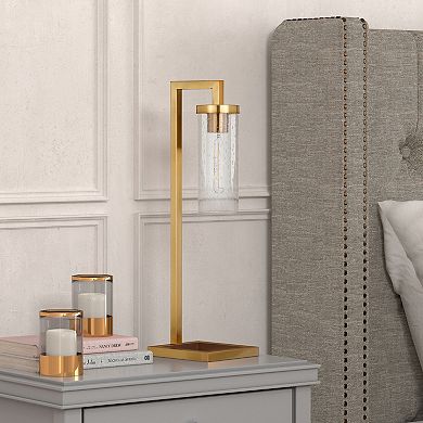 Finley & Sloane Malva 26-in. Table Lamp with Glass Shade
