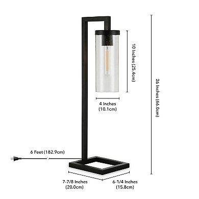 Finley & Sloane Malva 26-in. Table Lamp with Glass Shade