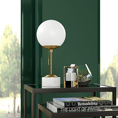 Finley & Sloane Reagan 17.75-in. Table Lamp with Glass Shade