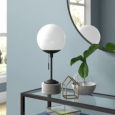 Finley & Sloane Reagan 17.75-in. Table Lamp with Glass Shade