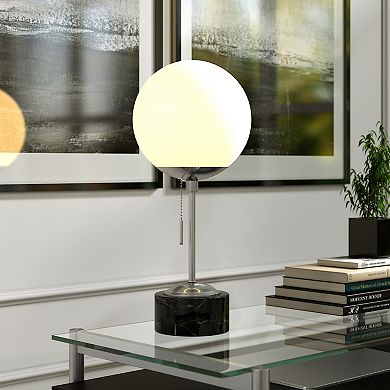 Finley & Sloane Reagan 17.75-in. Table Lamp with Glass Shade