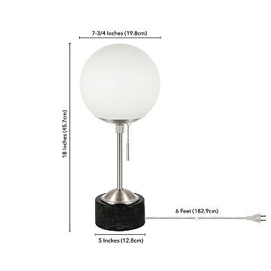 Finley & Sloane Reagan 17.75-in. Table Lamp with Glass Shade