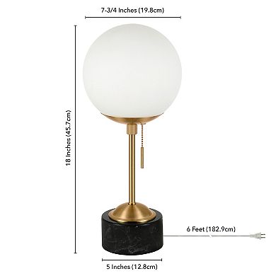 Finley & Sloane Reagan 17.75-in. Table Lamp with Glass Shade