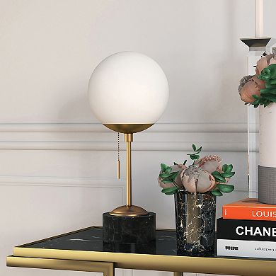 Finley & Sloane Reagan 17.75-in. Table Lamp with Glass Shade