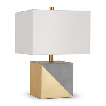 Finley & Sloane Severin Gold Tone Dipped Concrete Table Lamp