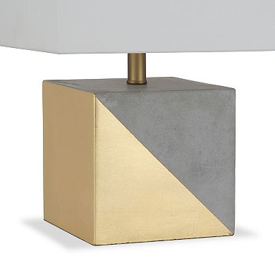 Finley & Sloane Severin Gold Tone Dipped Concrete Table Lamp