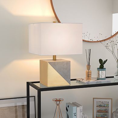 Finley & Sloane Severin Gold Tone Dipped Concrete Table Lamp