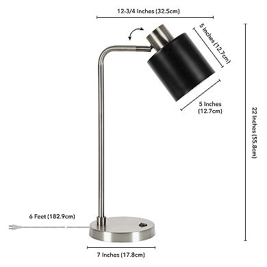 Finley & Sloane Thew 20.75-in. Table Lamp with Metal Shade