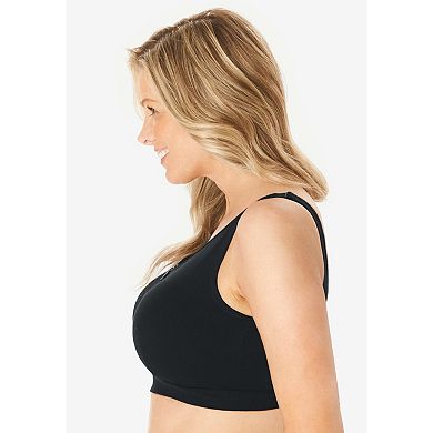 Comfort Choice Women's Plus Size Wireless Zip Front Bra