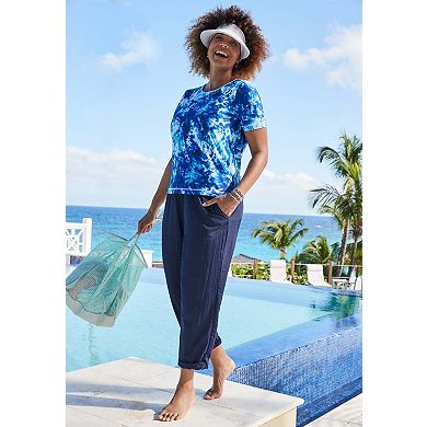 Swimsuits for All Women's Chlorine Resistant Swim Tee Rash Guard