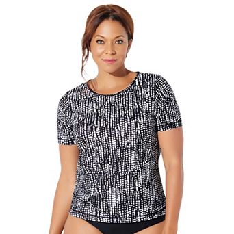 Swimsuits for All Women's Chlorine Resistant Swim Tee Rash Guard