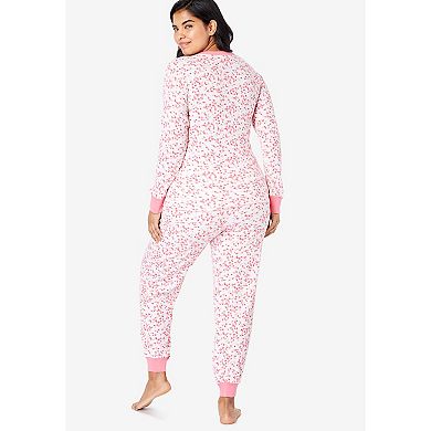 Comfort Choice Plus Size Thermal Crewneck Long-Sleeve Top