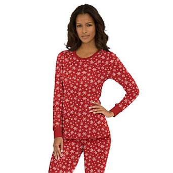 Comfort Choice Plus Size Thermal Crewneck Long-Sleeve Top