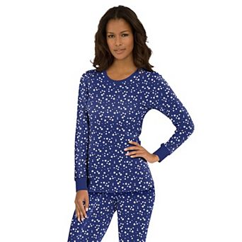 Comfort Choice Plus Size Thermal Crewneck Long-Sleeve Top