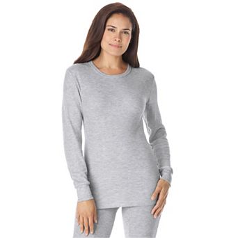 Comfort Choice Plus Size Thermal Crewneck Long-Sleeve Top
