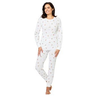 Comfort Choice Plus Size Thermal Crewneck Long-Sleeve Top