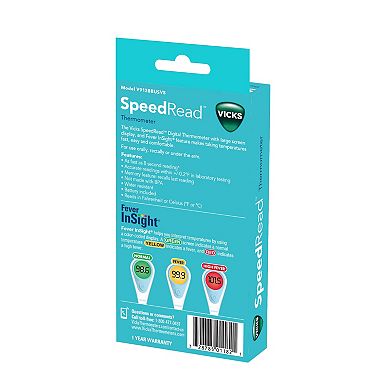 Vicks Speedread Digital Oral Thermometer with Fever Insight Technology