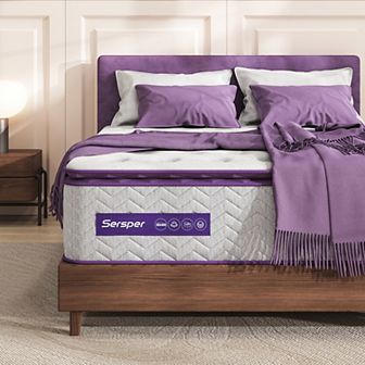 Sersper 12 in Memory Foam Hybrid Mattress Pillow Top Pocket Spring Mattress In A Box