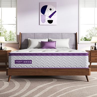 Sersper 12 In Memory Foam Hybrid Mattress Pillow Top Pocket Spring Mattress In A Box