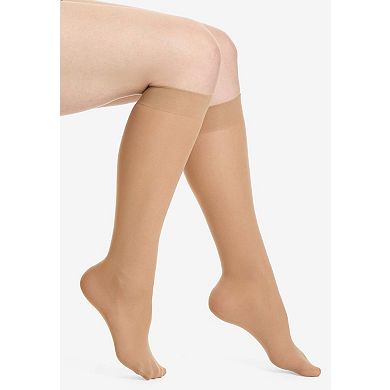 Comfort Choice Women's Plus Size 3-pack Knee-high Compression Socks