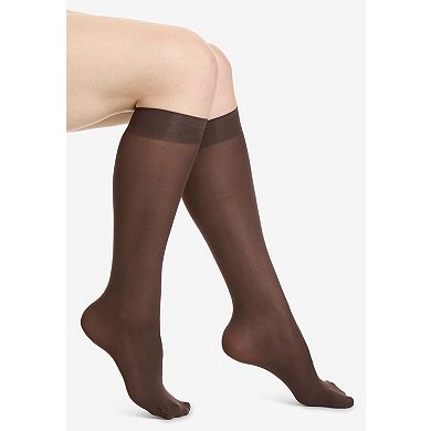 Comfort Choice Women's Plus Size 3-pack Knee-high Compression Socks