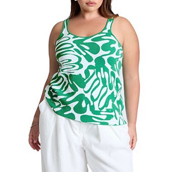 Eloquii Women's Plus Size Intarsia Sweater Tank
