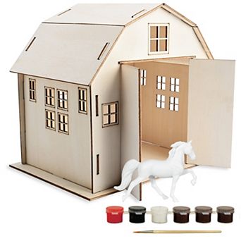 Breyer Horses Stablemates Series Paint Your Own Barn & Horse