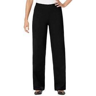 Woman Within Plus Size Fineline Stretch Denim Wide-Leg Pull-On Jeans