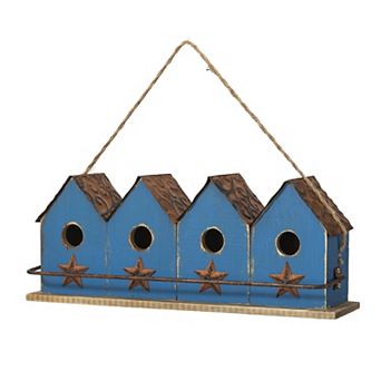Glitzhome 17" L Distressed Solid Wood Bird House