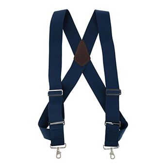 Men's Elastic Side Clip Metal Swivel Hook Trucker Suspenders