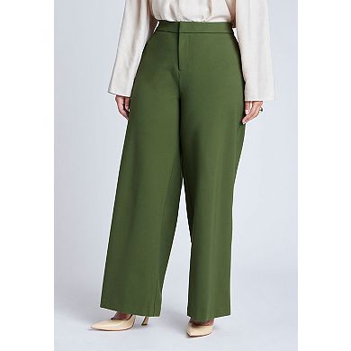 ELOQUII Women's Plus Size The Ultimate Stretch Wide Leg Pant