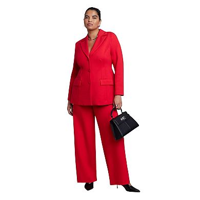 ELOQUII Women's Plus Size The Ultimate Stretch Wide Leg Work Pant